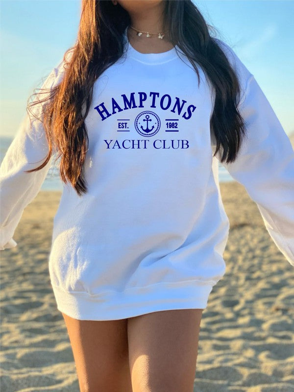 Hamptons Yacht Club CrewNeck Sweatshirt - lolaluxeshop