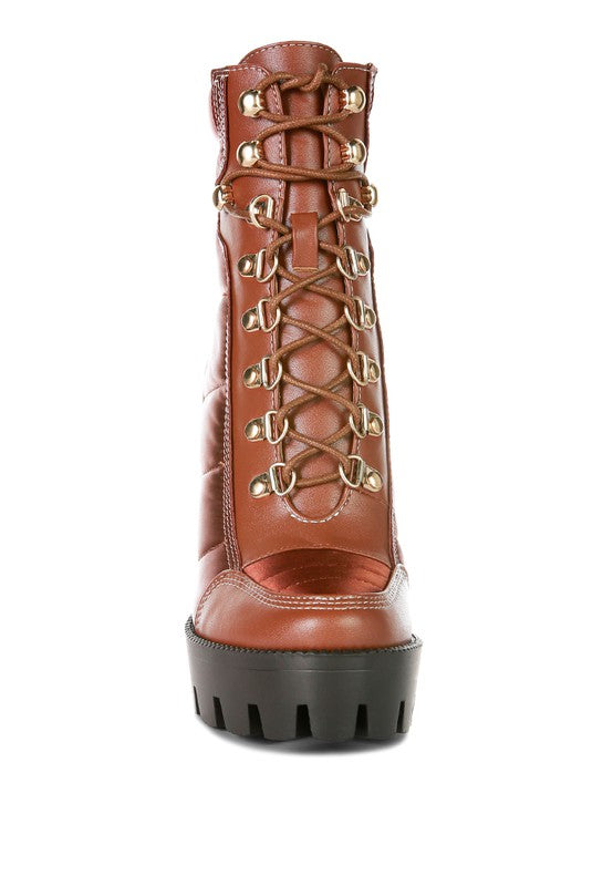 SCOTCH High Heel Quilted Satin Biker Boots - lolaluxeshop