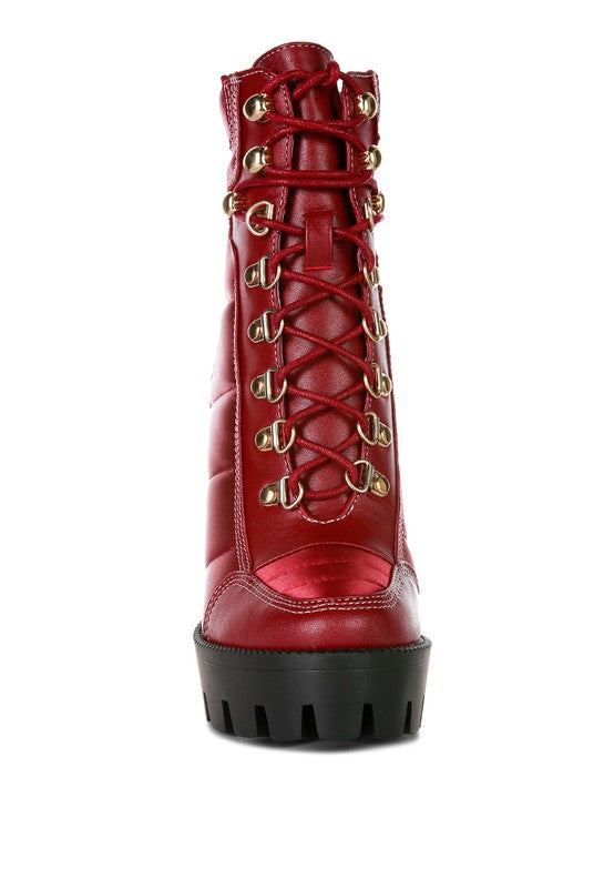 SCOTCH High Heel Quilted Satin Biker Boots - lolaluxeshop