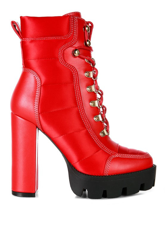 SCOTCH High Heel Quilted Satin Biker Boots - lolaluxeshop