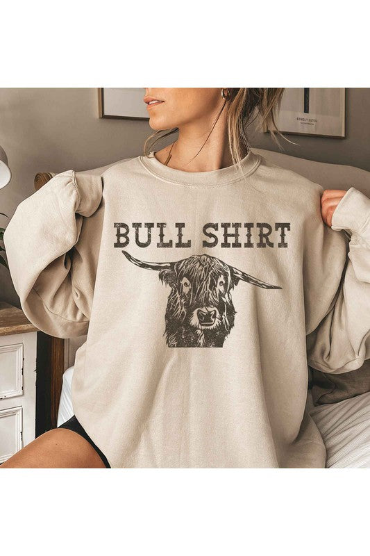 BULL SHIRT GRAPHIC SWEATSHIRT PLUS SIZE - lolaluxeshop