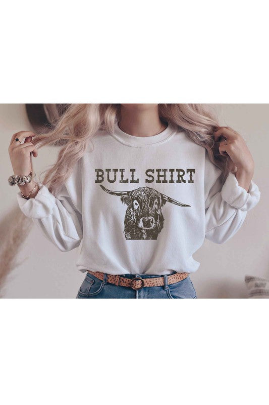 BULL SHIRT GRAPHIC SWEATSHIRT PLUS SIZE - lolaluxeshop