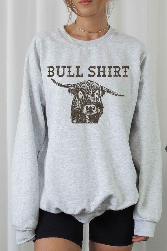 BULL SHIRT GRAPHIC SWEATSHIRT PLUS SIZE - lolaluxeshop