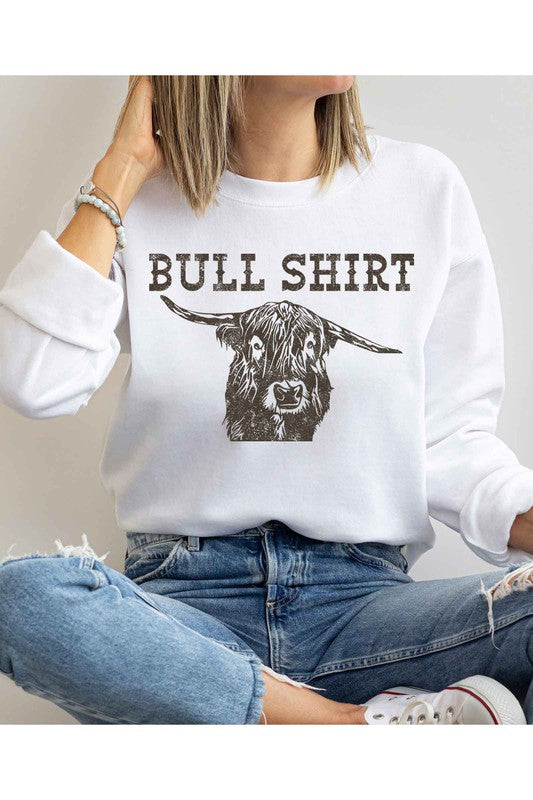 BULL SHIRT GRAPHIC SWEATSHIRT PLUS SIZE - lolaluxeshop