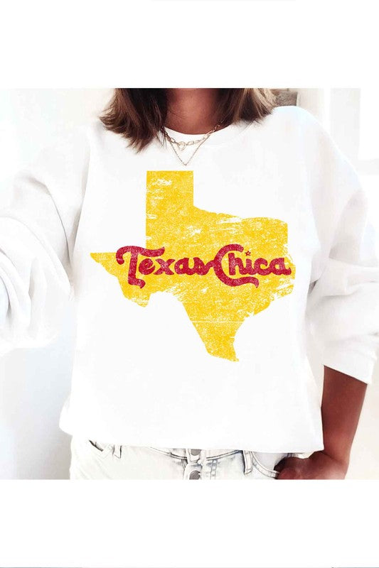 TEXAS CHICA GRAPHIC PLUS SIZE SWEATSHIRT - lolaluxeshop