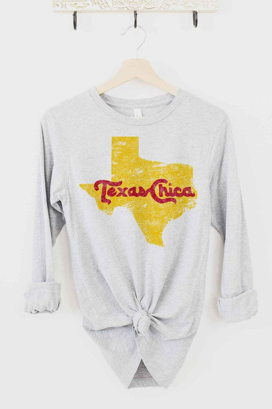 TEXAS CHICA LONG SLEEVE TEE - lolaluxeshop