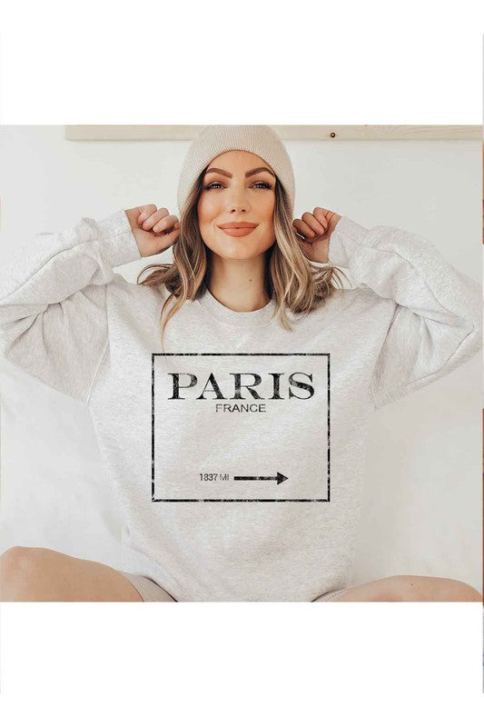 PARIS FRANCE GRAPHIC SWEATSHIRT - lolaluxeshop