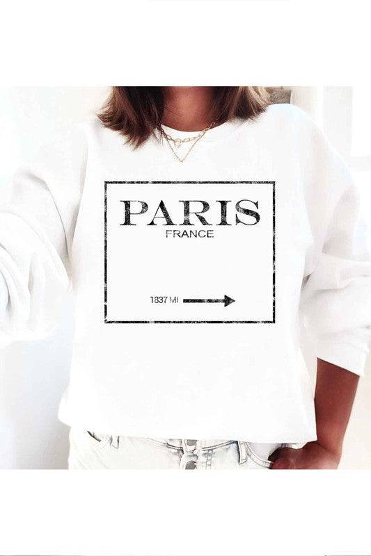 PARIS FRANCE GRAPHIC SWEATSHIRT - lolaluxeshop