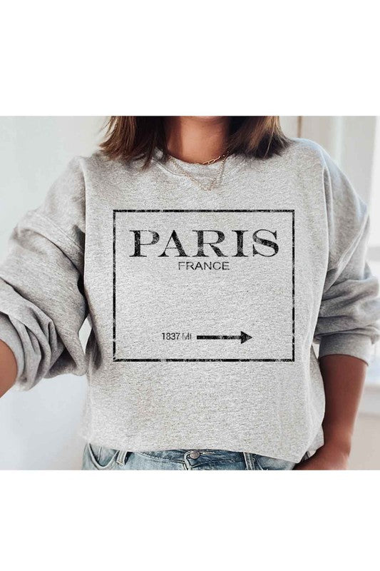 PARIS FRANCE GRAPHIC SWEATSHIRT - lolaluxeshop