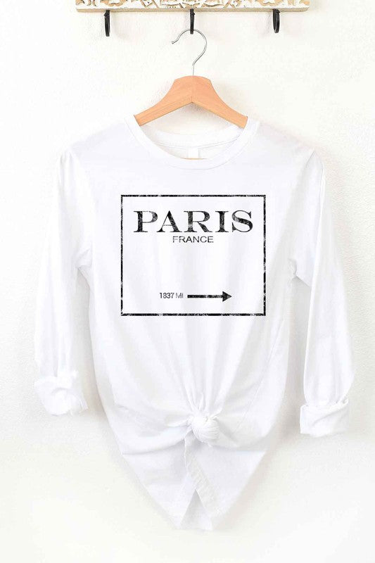 PARIS FRANCE LONG SLEEVE TEE - lolaluxeshop