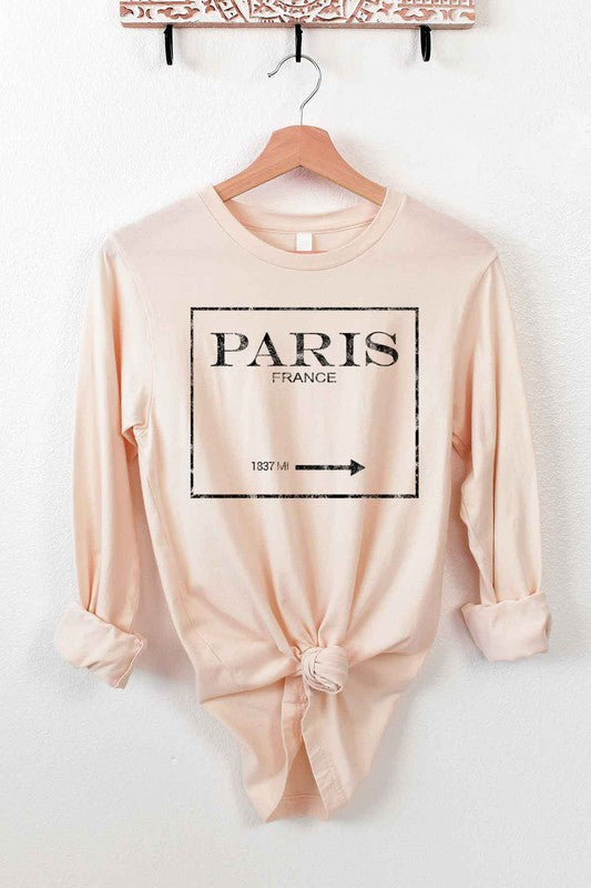 PARIS FRANCE LONG SLEEVE TEE - lolaluxeshop