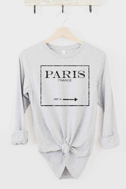 PARIS FRANCE LONG SLEEVE TEE - lolaluxeshop