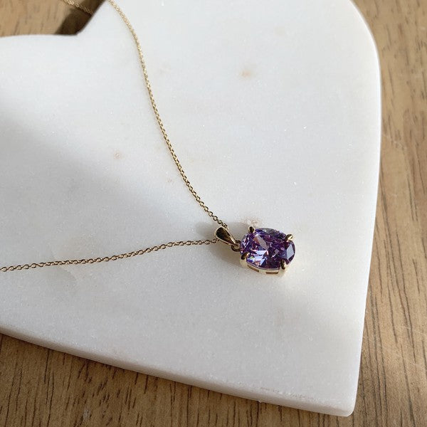 Confection Purple Crystal Necklace - lolaluxeshop