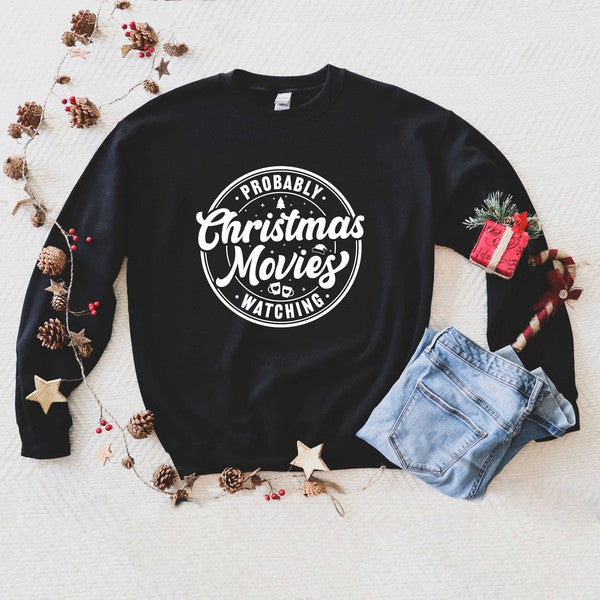 Probably Watching Christmas Movies Sweatshirt - lolaluxeshop