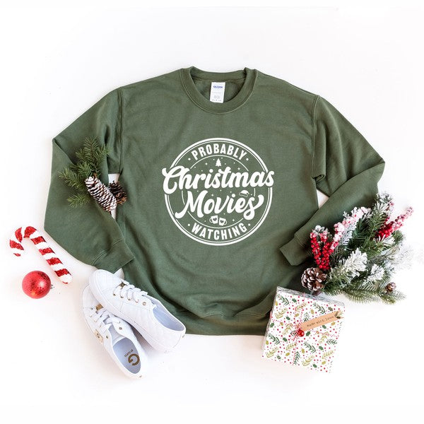 Probably Watching Christmas Movies Sweatshirt - lolaluxeshop