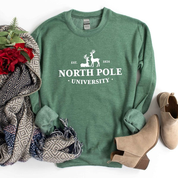 North Pole University Graphic Sweatshirt - lolaluxeshop