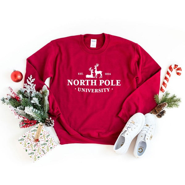 North Pole University Graphic Sweatshirt - lolaluxeshop