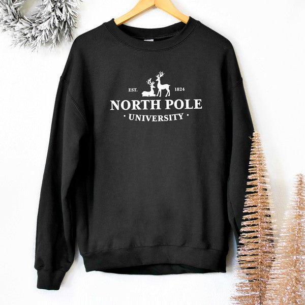 North Pole University Graphic Sweatshirt - lolaluxeshop