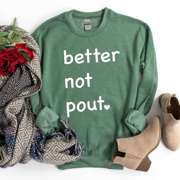 Better Not Pout Heart Graphic Sweatshirt - lolaluxeshop