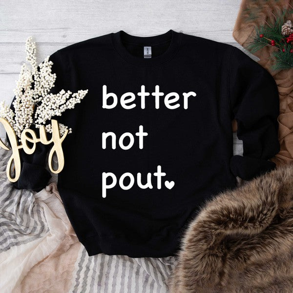 Better Not Pout Heart Graphic Sweatshirt - lolaluxeshop