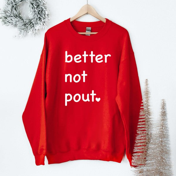 Better Not Pout Heart Graphic Sweatshirt - lolaluxeshop