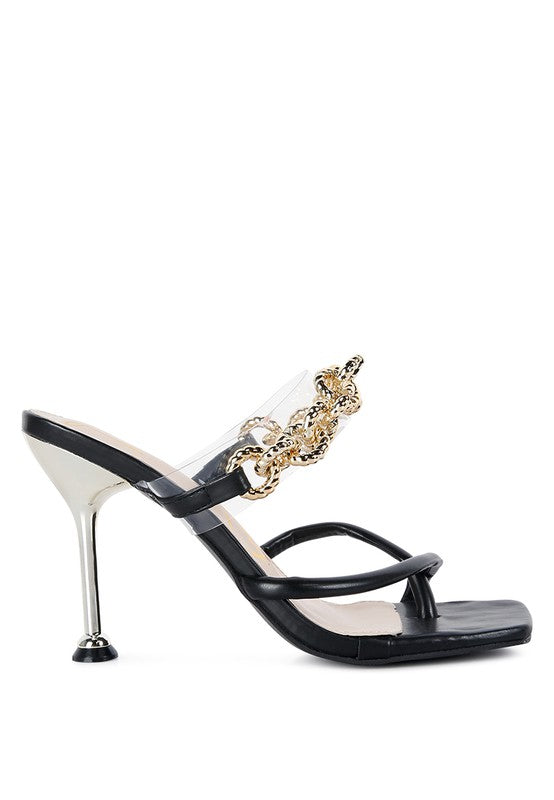 Social Bee Diamante Strap Heeled Sandals - lolaluxeshop