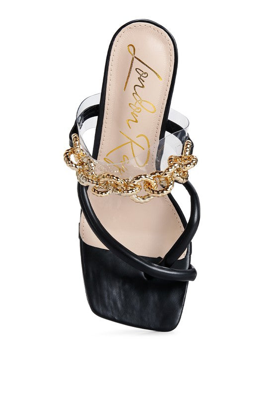 Social Bee Diamante Strap Heeled Sandals - lolaluxeshop