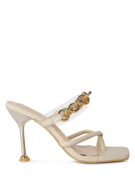 Social Bee Diamante Strap Heeled Sandals - lolaluxeshop