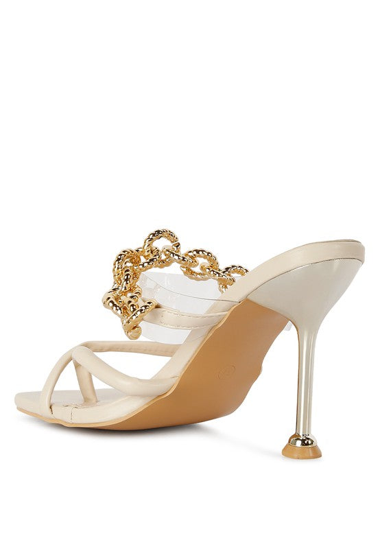 Social Bee Diamante Strap Heeled Sandals - lolaluxeshop