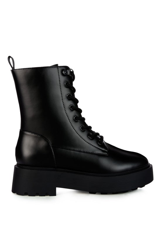 Molsh Faux Leather Ankle Biker Boots - lolaluxeshop