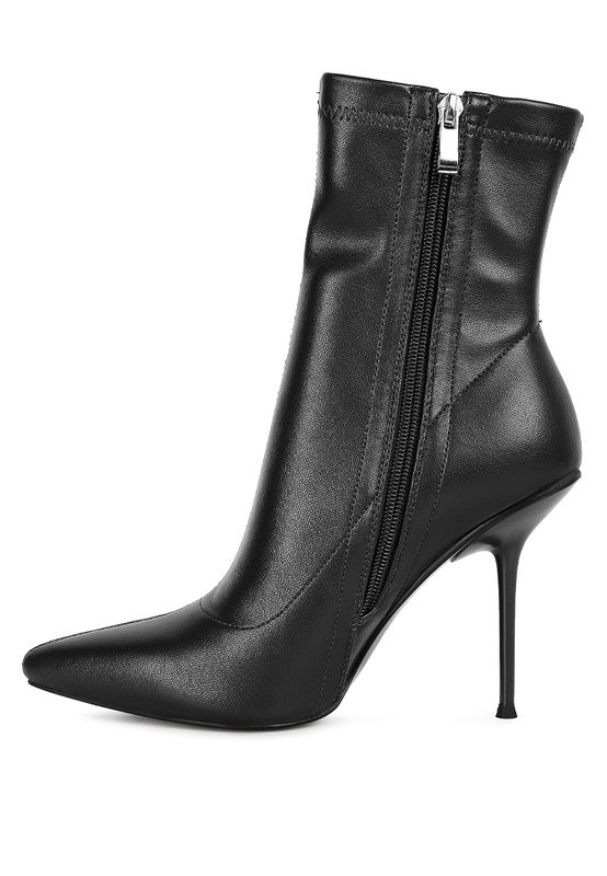 Yolo High Pointed Heeled Ankle Boot - lolaluxeshop