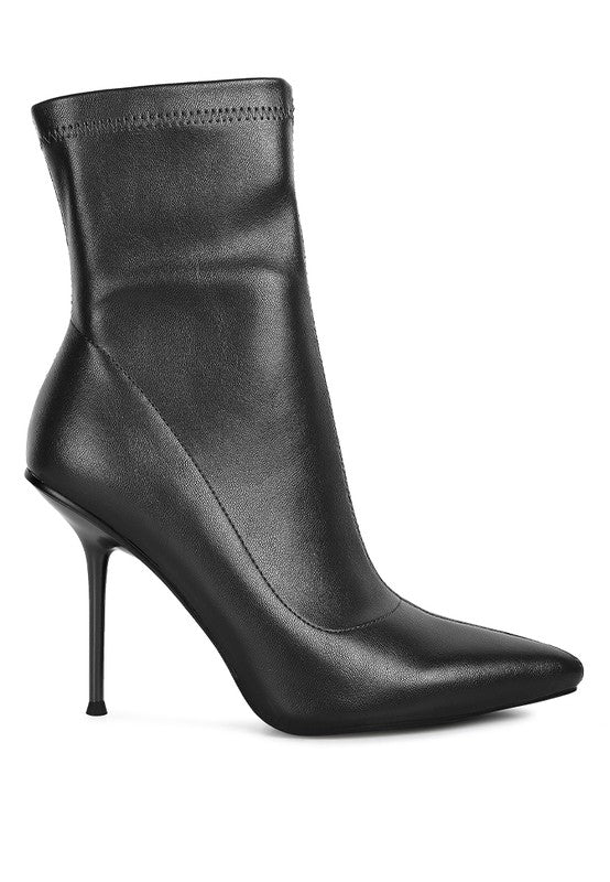 Yolo High Pointed Heeled Ankle Boot - lolaluxeshop