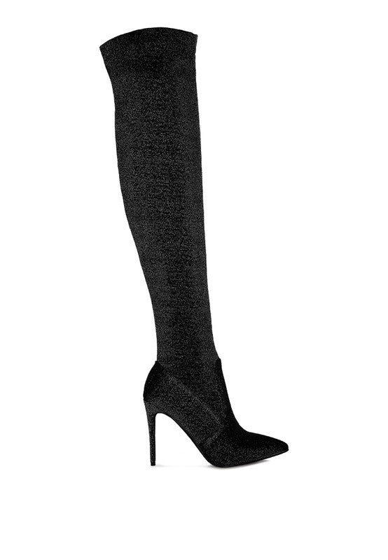 Tigerlily High Heel Knitted Long Boots - lolaluxeshop