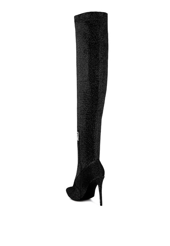 Tigerlily High Heel Knitted Long Boots - lolaluxeshop