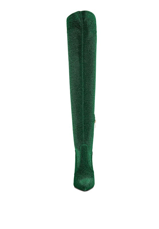 Tigerlily High Heel Knitted Long Boots - lolaluxeshop