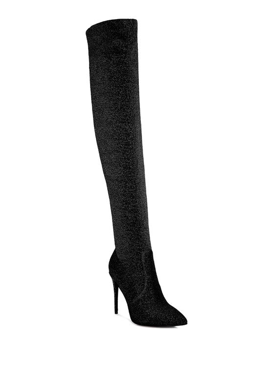 Tigerlily High Heel Knitted Long Boots - lolaluxeshop