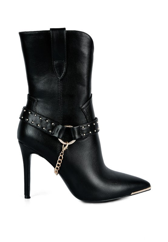 Pro Tip High Heeled Cult Ankle Boot - lolaluxeshop