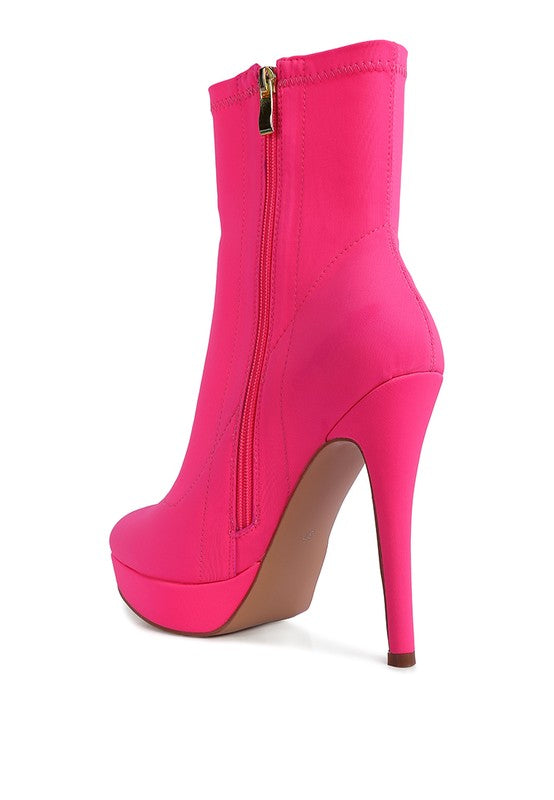 Patotie High Heeled Lycra Ankle Boot - lolaluxeshop