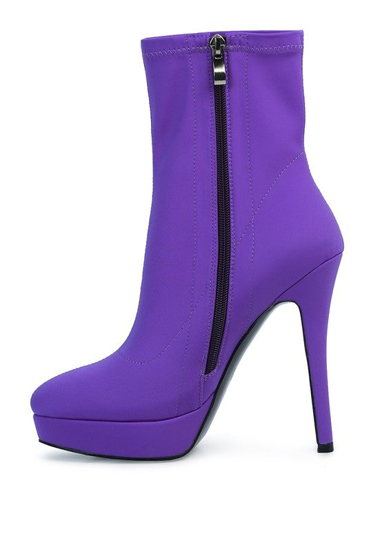 Patotie High Heeled Lycra Ankle Boot - lolaluxeshop