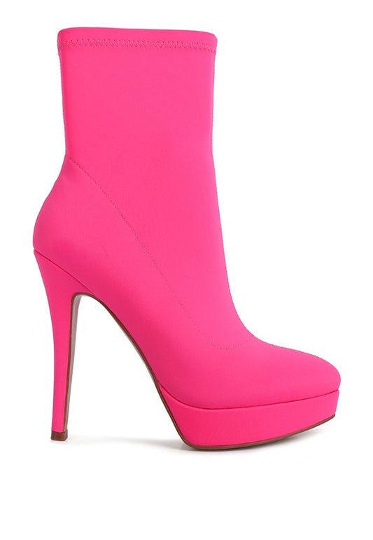 Patotie High Heeled Lycra Ankle Boot - lolaluxeshop