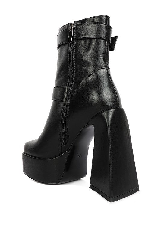 Hot Cocoa High Platform Heel Ankle Boot - lolaluxeshop