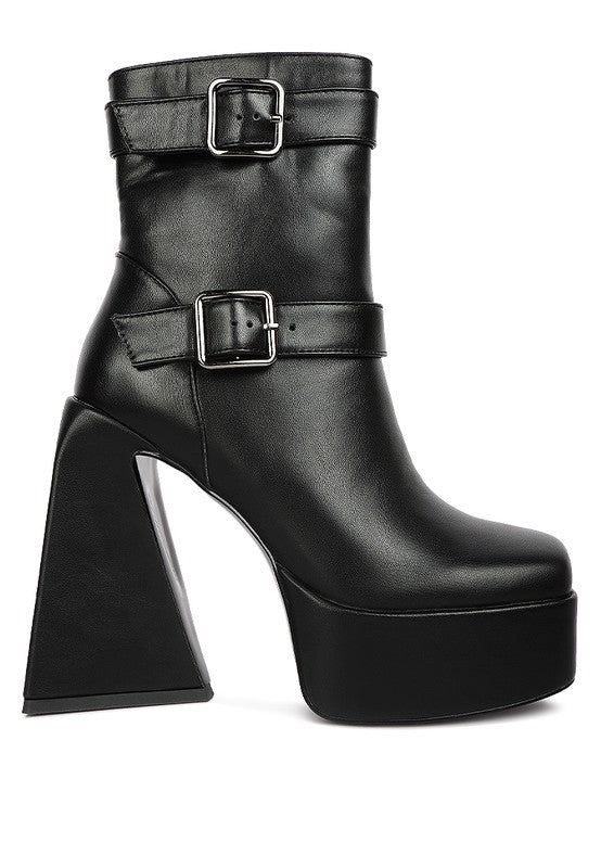 Hot Cocoa High Platform Heel Ankle Boot - lolaluxeshop