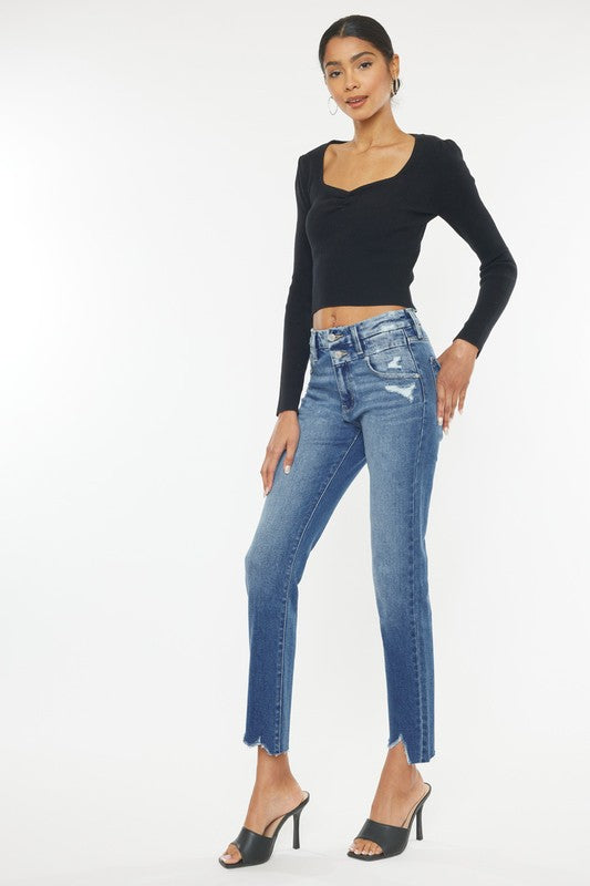 High Rise Slim Straight - lolaluxeshop