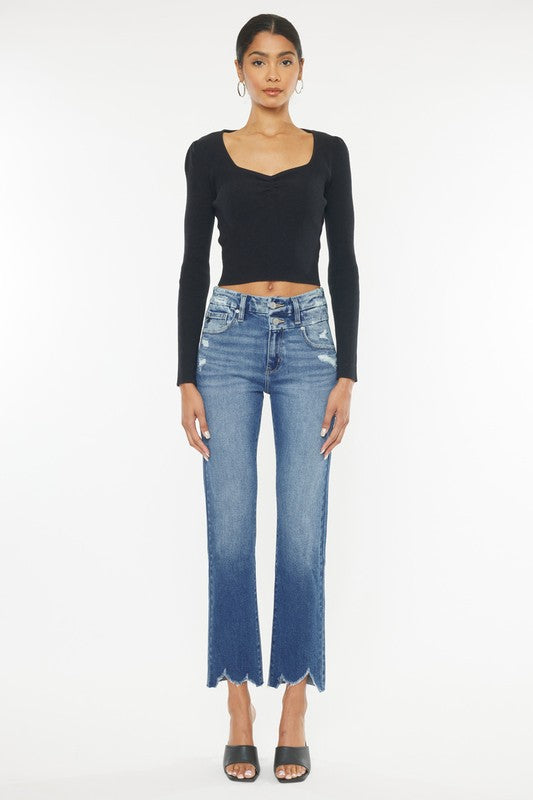 High Rise Slim Straight - lolaluxeshop