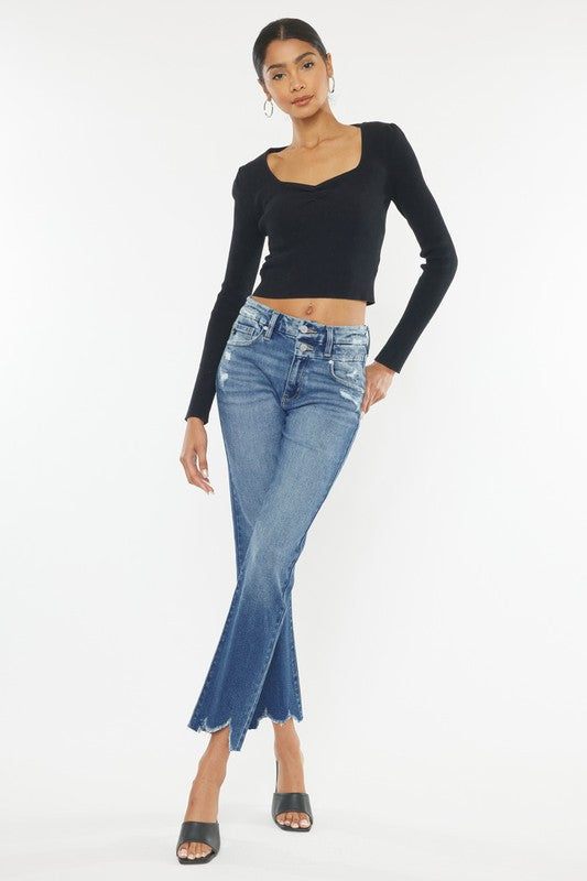 High Rise Slim Straight - lolaluxeshop