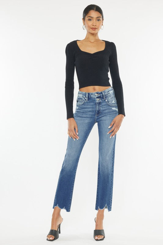 High Rise Slim Straight - lolaluxeshop