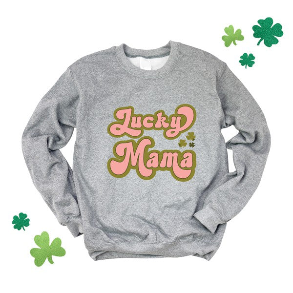 Lucky Mama Retro Clovers Chart Graphic Sweatshirt - lolaluxeshop