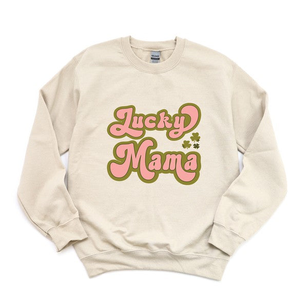 Lucky Mama Retro Clovers Chart Graphic Sweatshirt - lolaluxeshop