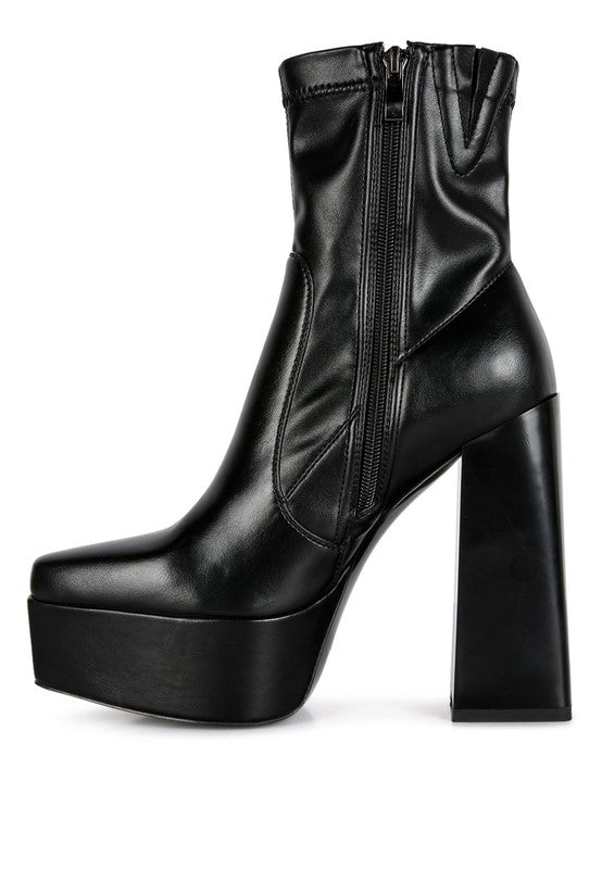 Whippers Patent Pu High Platform Ankle Boots - lolaluxeshop