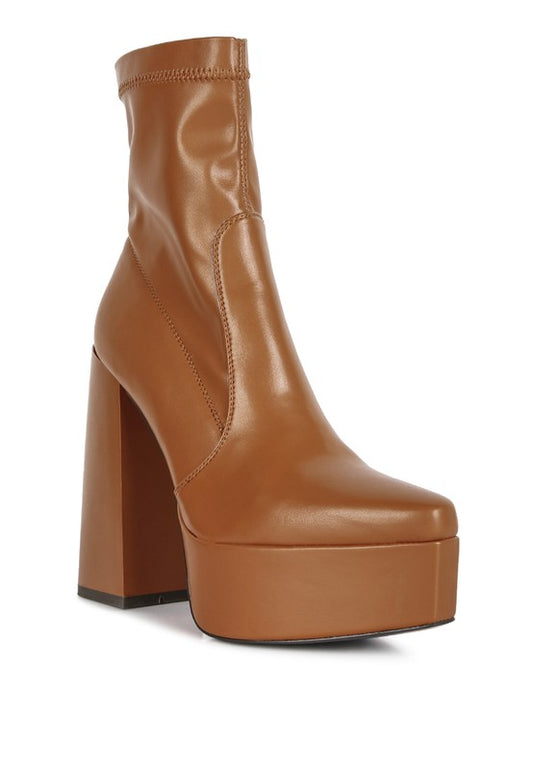 Whippers Patent Pu High Platform Ankle Boots - lolaluxeshop